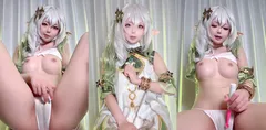 日本爆奶萝莉 ChuChuMagic COS原神纳西妲 揉奶露出玩具自慰 白虎骚逼尿柱狂喷