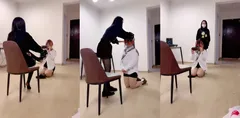 重口猎奇女王 桃子S 调教母畜闺蜜 扇巴掌谩骂羞辱 头套丝袜舔鞋喝尿花样百出